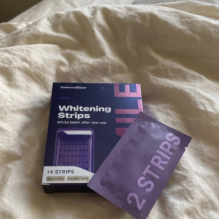 Photo of the whitening strips from Grace Anderson D.