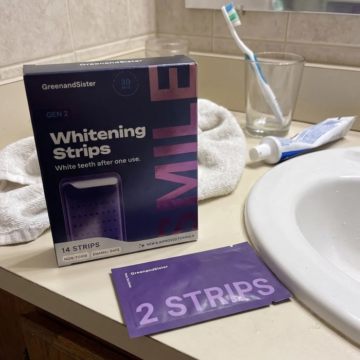 Photo of the whitening strips from Lucas Jackson C.